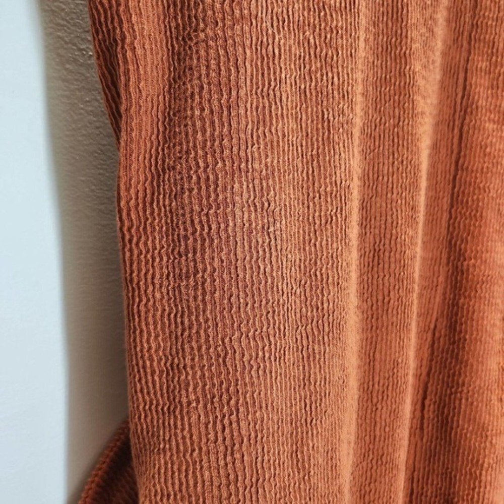 Madewell Wrap Jumpsuit Orange Textured Knit Tie-Knot Size Medium - Picture 7 of 9